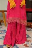 KDD-02947 | Shocking Pink & Gold | Formal 3 Piece Suit | Viscose Raw Silk