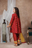 KDD-03016 | Maroon & Gold | Formal 3 Piece Suit | Viscose Chambray Silk