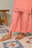 KDD-02950 | Peach & Gold | Formal 3 Piece Suit | Viscose Raw Silk