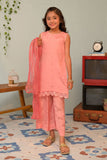 KDD-02950 | Peach & Gold | Formal 3 Piece Suit | Viscose Raw Silk