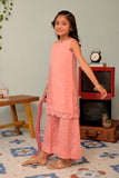 KDD-02950 | Peach & Gold | Formal 3 Piece Suit | Viscose Raw Silk