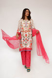 Women Casual Dress | Off White & Multicolor | Casual 3 Piece Suit | Cotton Lawn Digital Printed | LAD-03507
