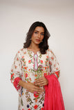 Women Casual Dress | Off White & Multicolor | Casual 3 Piece Suit | Cotton Lawn Digital Printed | LAD-03507