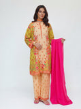 Women Casual Dress | Fawn & Multicolor | Casual 3 Piece Suit | Cotton Digital Lawn Printed | LAC-03539