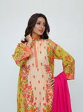 Women Casual Dress | Fawn & Multicolor | Casual 3 Piece Suit | Cotton Digital Lawn Printed | LAC-03539