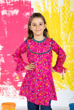 KAA-01731 | Shocking Pink & Multicolor | Casual Kurta | Cotton Lawn Print