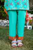 KAD-01723 | Sea Green & Multicolor | Casual 3 Piece Suit  | Cotton Lawn Print