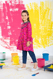KAA-01731 | Shocking Pink & Multicolor | Casual Kurta | Cotton Lawn Print