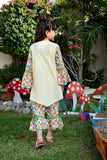 KAD-01680 | Fawn & Multicolor | Casual 3 Piece Suit  | Cotton Lawn Combo
