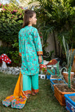 KAD-01723 | Sea Green & Multicolor | Casual 3 Piece Suit  | Cotton Lawn Print