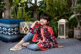 KAA-01669 | Maroon & Multicolor | Casual Kurta | Cotton Cambric Print
