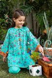 KAD-01723 | Sea Green & Multicolor | Casual 3 Piece Suit  | Cotton Lawn Print