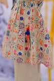 KAD-02173 | Fawn & Multicolor | Casual 3 Piece Suit  | Cotton Lawn Print