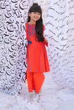 KAD-02190 | Orange & Multicolor | Casual 3 Piece Suit  | Cotton Yarn dyed