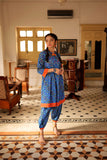 GAC-02155 | Blue & Multicolor  | Casual 2 Piece Suit   | Cotton Lawn print