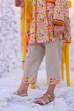 KAD-02220 | Beige & Multicolor | Casual 3 Piece Suit | Cotton Lawn Print