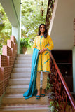 LAB-02186 | Yellow & Multicolor | Casual 2 Piece Suit | Cotton Lawn Print