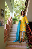 LAB-02186 | Yellow & Multicolor | Casual 2 Piece Suit | Cotton Lawn Print