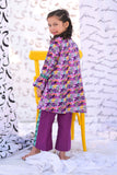KAD-02222 | Purple & MultiColor | Casual 3 Piece Suit  | Cotton Lawn Print