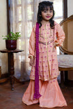 KBD-02247 | Peach & Gold | Casual 3 Piece Suit | Cotton Jacquard Meena