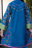 KBD-02317 | Blue & Multicolor | Casual 3 Piece Suit  | Cotton Gold Printed Lawn