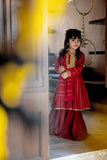 KBD-02232 | Red & Golden | Casual 3 Piece Suit | Cotton Dobby Fabric