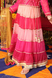 KDD-01801 | Shocking Pink & Multicolor | Formal 3 Piece Suit | Pure Banarsi Grip Viscose organza