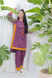 GAC-02072 | Purple & Multicolor |  Casual 2 Piece Suit |  Cotton  Cambric Printed