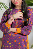 GAC-02072 | Purple & Multicolor |  Casual 2 Piece Suit |  Cotton  Cambric Printed