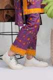 GAC-02072 | Purple & Multicolor |  Casual 2 Piece Suit |  Cotton  Cambric Printed