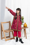 KAD-02077 | Shocking Pink & Black | Casual 3 Piece Suit | Cotton Khaddar Printed