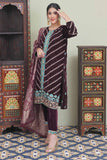 LDD-02046| Magenta & Multicolor | Formal 3 Piece Suit | Polyester Velvet
