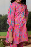 KAC-02177 | Shocking Pink & Multicolor | Casual 2 Piece Suit  | Cotton Lawn Print