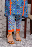 LAC-02164 | Blue & Multicolor | Casual 2 Piece Suit  | Cotton  Lawn Print