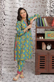 GAC-02168 | Blue & Multicolor  | Casual 2 Piece Suit   | Cotton Cambric Print