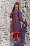 GAD-02266 | Blue & Red | Casual 3 Piece Suit  | Cotton Lawn Print