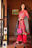 GBD-02320 | Shocking Pink & Multicolor | Casual 3 Piece Suit  | Cotton Gold Printed Lawn