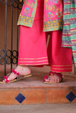 GBD-02320 | Shocking Pink & Multicolor | Casual 3 Piece Suit  | Cotton Gold Printed Lawn