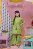 KBD-01748 | Perrot Green | Casual Plus 3 Piece Suit |Cotton Gold Jacquard
