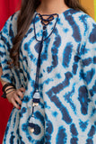 GAA-01708 | Blue & Light Blue | Casual Kurta  | Tie & Dye Digital Print