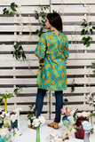 Casual Kurta | Cotton Cambric Print  | Sea Green & Multicolor | GAA-01785