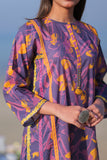 Casual 3 Piece Suit | Cotton Lawn Print | Purple & Multicolor | LAD-01927