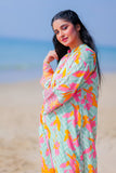 Casual 3 Piece Suit | Cotton Lawn Print | Light Green & Multicolor | LAD-01928
