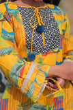 Casual Kurta | Cotton Lawn Print | Yellow & Multicolor | LAA-01930