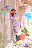 Casual Kurta | Cotton Lawn Print | Purple & Multicolor | LAA-01934