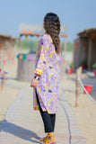 Casual Kurta | Cotton Lawn Print | Purple & Multicolor | LAA-01934