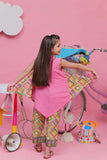 Casual 2 Piece Suit | Cotton Lawn Print Combo | Pink & Multicolor | KAC-01972
