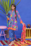 Casual 3 Piece Suit | Cotton Lawn Print | Blue & Multicolor | GAD-01953