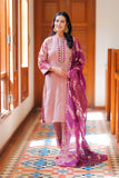 Casual Plus 3 Piece Suit  | Cotton Jacqurad  | Purple & Golden | LBD-01996