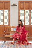 Casual Plus 3 Piece Suit  | Cotton Jacqurad  | Hot Pink & Golden | LBD-02004